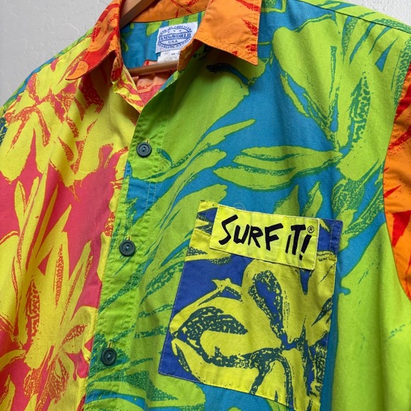 RARE! Vintage‎ Jams World Prod Dev Comm Hawaiian Shirt XL Surf Line Honolulu USA - Picture 1 of 12